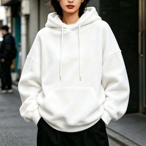 Sudadera oversize mujer con capucha ropa deportiva de invierno con bolsillo 2
