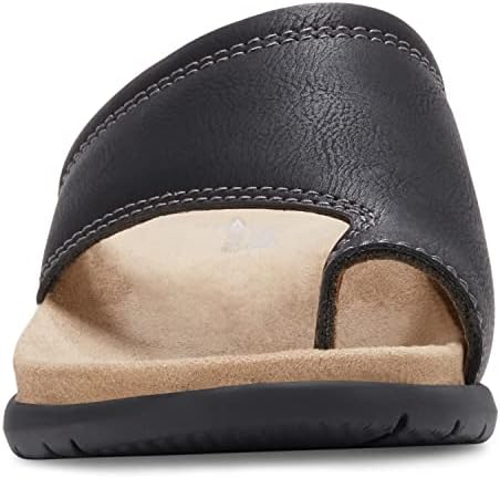 Eastland Women's Dallas Flat Sandal, Black, 6 | Image 1