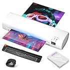 9 Inch Laminator Machine with Never Jam Technology, 40 Laminating Sheets, 4-in-1 A4 Thermal Laminator with Trimmer and Corner Rounder for Office, School, Business and Home Use - White