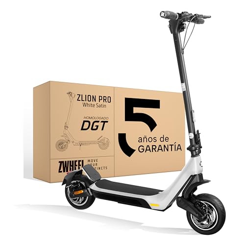 ZWHEEL ZLion Pro Satin | Patinete Eléctrico Adultos Homologado DGT - 1200W MAX, 45km Autonomía y Regeneración Batería - Ruedas 10" Tubeless Autosellable - Doble Freno - Pantalla Avanzada