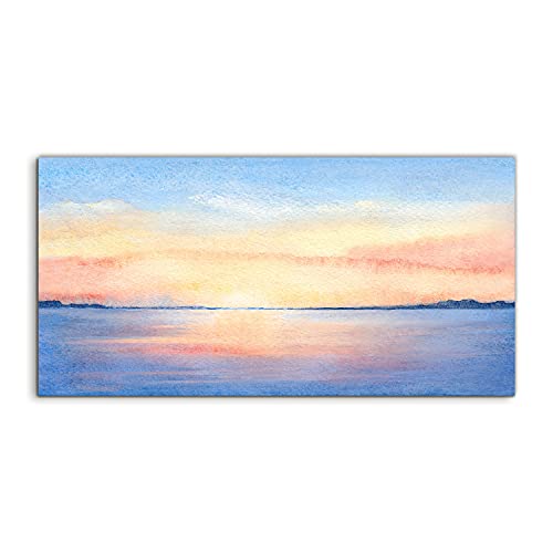 Tableau en verre acrylique Coloray 120x60cm design haut de gamme Watercolors Sunset