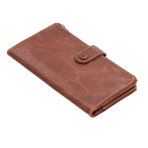 Maya Slim rfid Leather Wallet Women's Slim Minimalist Buffalo Leather rfid Protected Wallet (Cognac)3