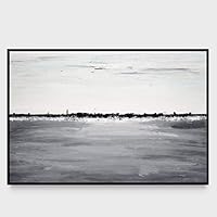 Framed Canvas Wall Art Abstract Seascape Canvas Prints Home Artwork Decoration for Living Room,Bedroom - 16x24 inches
