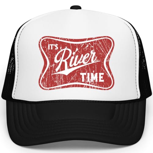 Image of It's River Time Trendy Summer Trucker Hat Classic 5 Panel Mesh Snap Back Trucker Hat