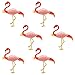 Amosfun Anelli da Tovagliolo Flamingo Hawaii Set di 6 Fibbie Tovaglioli a Tema Tropicale in Lega per Tovagliolo Fenicotteria Decorazione da Pranzo per Tavolo da Pranzo per Baby Shower per