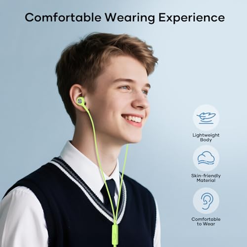 Wired Earbuds with Microphone 5 Pack, in-Ear Headphones with Heavy Bass, High Sound Quality Earphones Compatible with iPad, Laptop, MP3, Android Smartphones, Fits All 3.5mm Jack Device