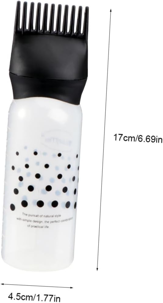 Luxshiny Hair Coloring Bottle Applicator 3Pcs Root Comb Applicator Bottles Hair Color Oiling Bottles Squeeze With Graduated Scale Style Lip Gloss