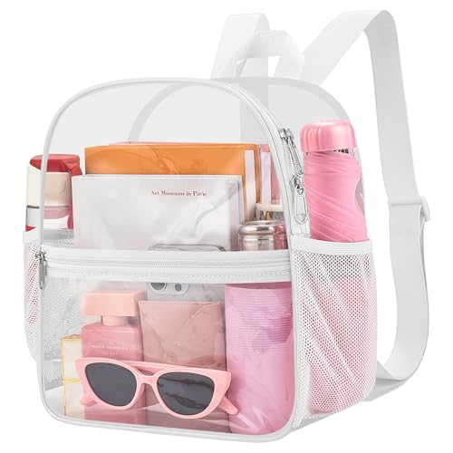 Image of Oraben Small Clear Backpack for Stadium Events Stadium Backpack Waterproof 12x6x12 Clear Bag for Adult Concert Sport Work