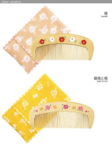 Amazon | 椿堂 潤いつげ櫛ケース付 桜兎 | 天然100%椿油, 髪ツヤツヤ