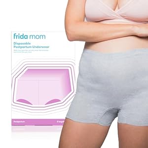 Frida Mom Postpartum Underwear, Disposable Boyshort Panties, Seamless, Stretch Support, New Mom Essentials