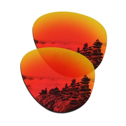 SmartVLT Lentes de reposição unissex vermelho fogo para óculos de sol Ray-Ban Aviator RB3025 58 mm