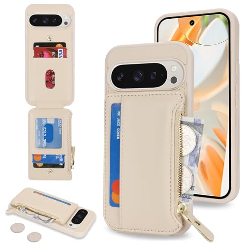 Image of Cavor for Google Pixel 9 Pro XL Case Wallet with Card Holder, Cream