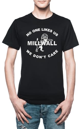 Stampato in EU Vendax Millwall T-Shirt Uomo Nero