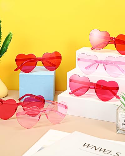 Colzzy 30 Pairs Sunglasses Heart Shaped Glasses Bulk for Women Colorful Bachelorette Party4