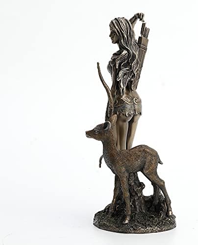 Veronese Design Artemis Goddess of Hunting and Wilderness Bronze Finished Statue