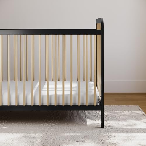 Image of Storkcraft Pasadena 3-in-1 Convertible Crib, Black and Driftwood