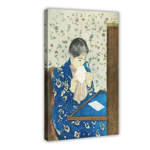 The Letter by Mary Cassatt impression sur toile pour salon et bureau zen