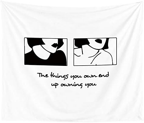 Amazon Co Jp Nd タペストリー 北欧 線画 おしゃれ ナチュラル シンプル 結婚式 ウェディング モダン アート カップル 夫婦 恋人 同棲 愛 部屋 飾り 飾り付け 壁 デコレーション 背景布 インスタ映え グッズ 小物 インテリア 布 デザイン1 ホーム キッチン