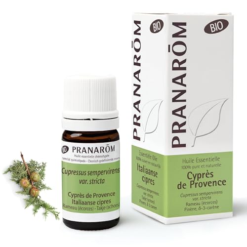 Pranarôm | Huile Essentielle de Cyprès de Provence Bio | Cupressus sempervirens | Rameau | 5 ml