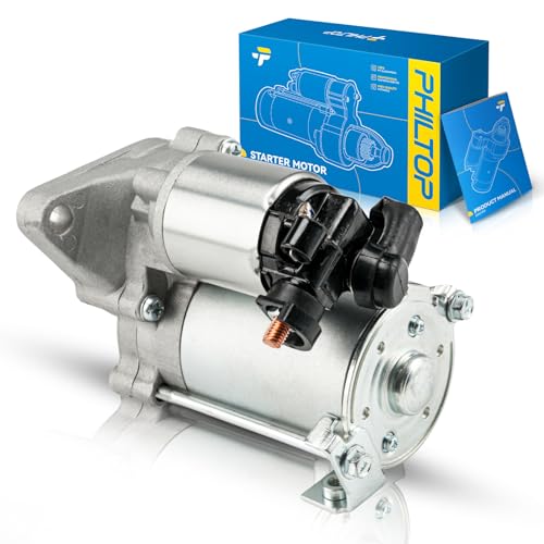 Image of PHILTOP New Starter Motor Replacement for Honda Civic Gas for Acura 17741N | 1998-2005 Civic GAS Automatic 98 Acura EL,OE:31200P2EA51,17741,31200PLMA51,SM44208, SM442081N,SM4423236,31200P2EA51RM;1.2KW
