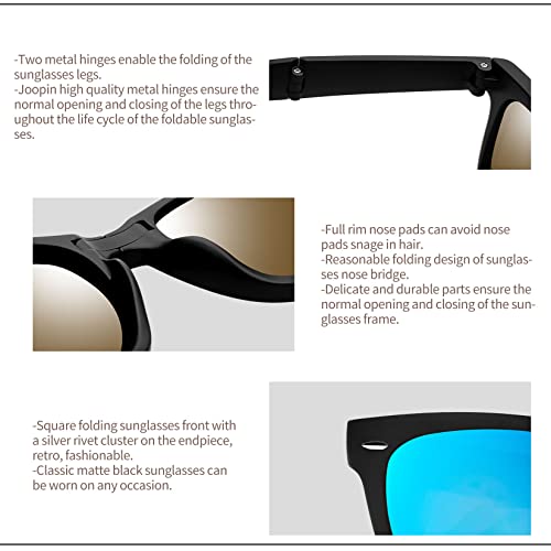 Image of Joopin Square Sunglasses Polarized UV400 Designer Sun Glasses Men Women | Oversized, Plastic Frame, Retro, Vintage, Unisex, Trendy Shades for Driving, Party, Fishing, Business, Costume