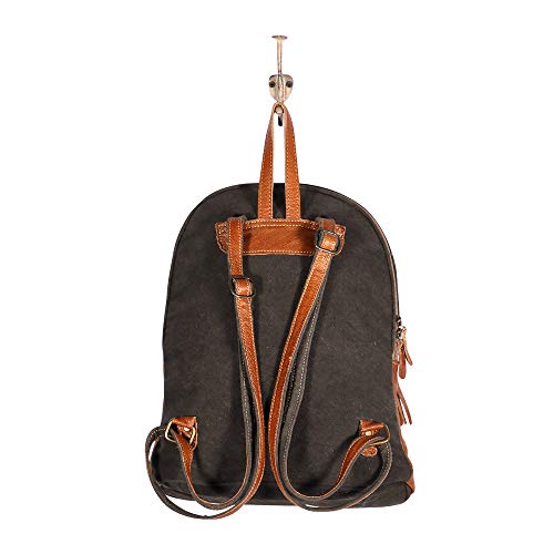 Myra Bags Superior Canvas, leather & Rug Backpack S-1927, Multicolour, Large4