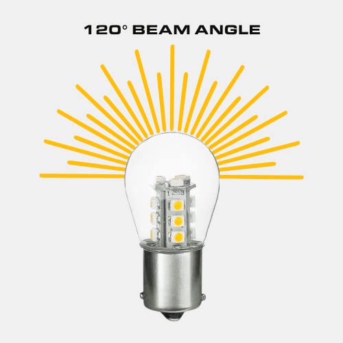 Lámpara LED interior BA15S 1156 12V 3000K 2 Pack miniatura 4