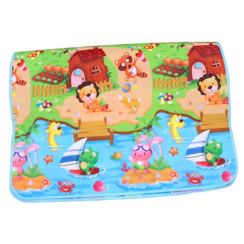 Tapis éveil cartoon double face lavable et imperméable pour la motricité