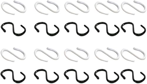 EXCEART Ganchos en forma de S, 20 ganchos en miniatura para casa de muñecas, conectores de alambre de metal, colgador de casa de muñecas en