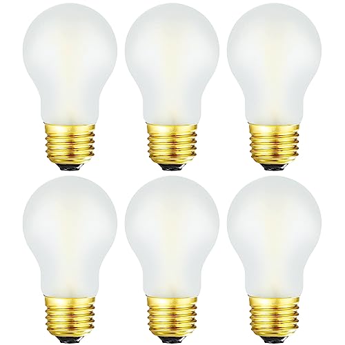Image of Frosted E26 Led Bulb 6W Equal 60 watt A15 LED Edison Bulb Dimmable Soft White 3000K LED Bulb for Ceiling Fan Light Bulbs,Chandeliers,Wall sconces and Refrigerator Light Bulb 600LM AC120V 6Pack