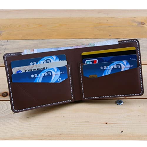 DIY Leather Wallet Kit - to Make Men Bifold Business Leather Wallet ID Holder Purse Pockets, Brown3