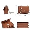 David Jones - Petit Sac Bandoulière Chaînes Femme - Mini Pochette Téléphone Portable Cuir PU Rigide - Besace Rectangle Soirée Shopping Ville Tendance - Marron Cognac #3