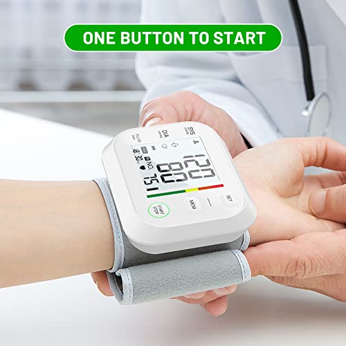Wrist Blood Pressure Monitor, Automatic Digital Blood Pressure Machine Cuff Home Wrist Bp Monitor 2 * 120 Reading Memory Dual Users Mode With Backlight Display Portable Carrying Case #TOP2