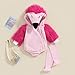 Newborn Baby Girl Boy Halloween Costumes Animal Fruit Hooded Romper Onesie Toddler Infant Zipper Outfit (D Pink Flamingo, 18-24 Months)