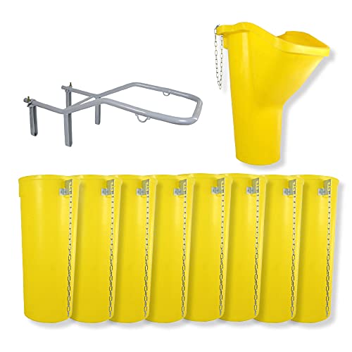 SIRL Profi Bauschuttrutsche Schuttrutsche Schuttrutschen Schuttrohr SET (9m (1x Rahmen, 1x Trichter, 8x Fallrohr))