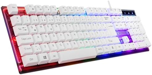 Everest KM-198 Luminax Gökkuşağı Aydınlatmalı Q Gaming Oyuncu Klavye + Mouse Set (BEYAZ) - Görsel 3