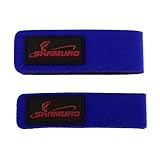  Generic 2pcs Fourreaux Canne à Pêche Attirail Sangle Emballage Ceinture Porte-mât Bande - Taille Unique, Bleu