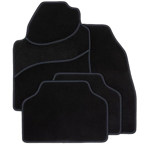 DBS - Tapis de Voiture - Universel - Antidérapant - 4 Pièces : Avant + Arrière - Tapis de Sol Automobile - Haute Qualité - Bleu