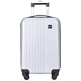 Travelers Club Cosmo Hardside Spinner Luggage, Silver, Carry-On 20-Inch