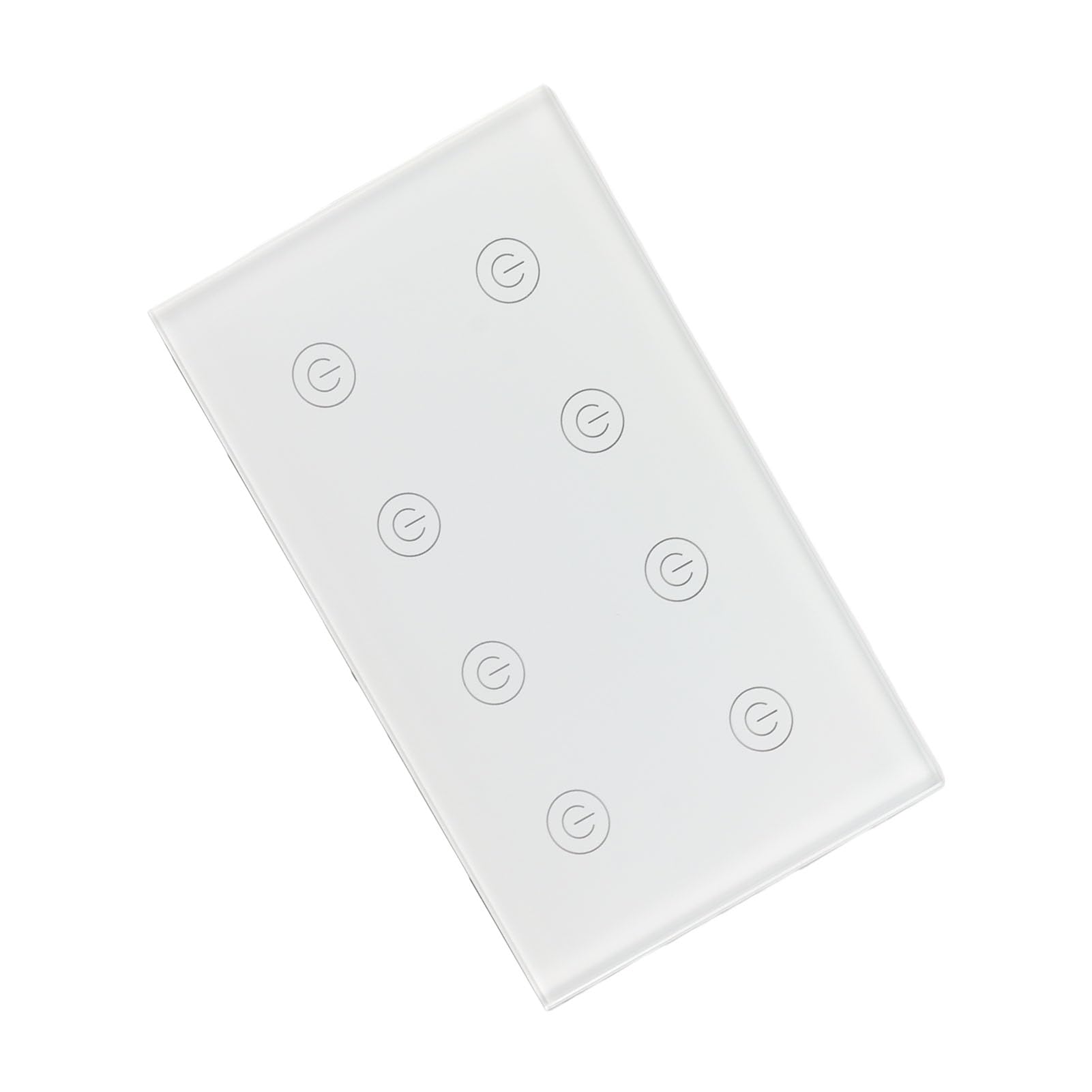 Interruptor de Luz Táctil WiFi Inteligente, Panel de Pared Inalámbrico de 8 Bandas Compatible con Home, AC100-240V para Control Múltiple