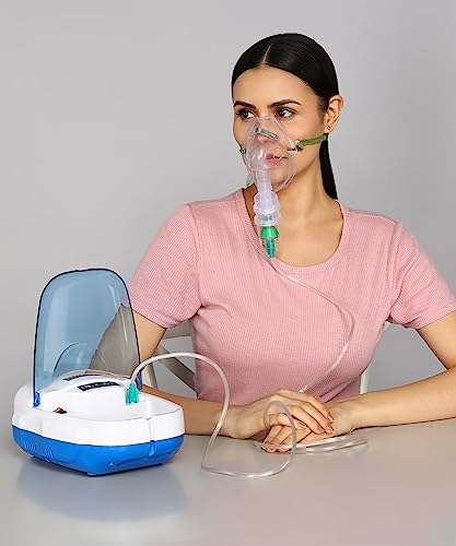 Image of Dr. Care Compressor Nebulizer with adult and child mask for Comprehensive Respiratory Treatment for All Ages
