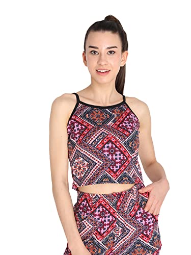 Image of CHKOKKO Women's Polyester Regular Fit Crop Top