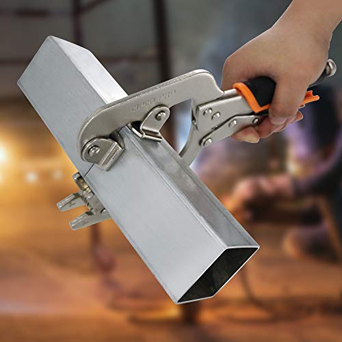 Welding Pipe Clamp 10-Inch Welding Pipe Plier, Fast Release, C-Clamp Locking With Large V-Pads, Welding Tools And Accessories (1 Pack) #TOP5