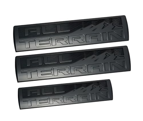 Emblemas 3D de repuesto negro mate para puerta trasera de modelos todo terreno 2014-2018 2