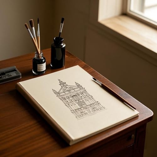 A3 Sketchbook Spiral Bound Sketch Books with 30 Sheets/ 60 Pages 160GSM Thick Cartridge Paper for Uni College School & Office Use (A3-1Pack) - Image 7