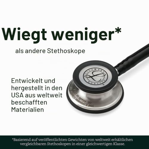 3M Littmann Classic III Stethoskop zur Überwachung, 5809, kupferfarbenes Bruststück, schokoladenfarbener Schlauch, 69 cm, 5809