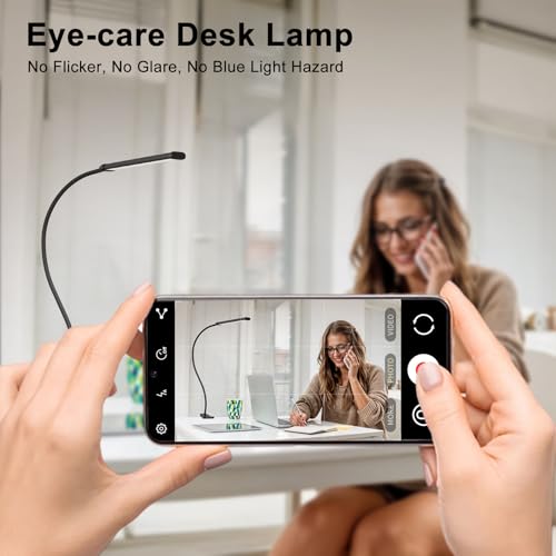 Image of Desk Lamp with 3 Color Modes and 5 Brightness Levels, Reading Light for Reading