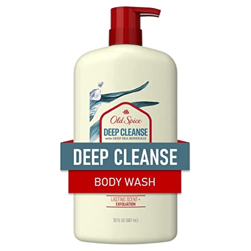 Old Spice Men's Body Wash Deep Cleanse with Deep Sea Minerals, 30 oz (Pack of 4)