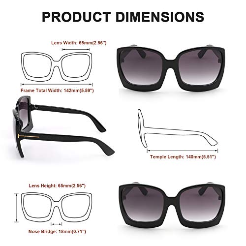 Karsaer Retro Square Round Oversized Women Sunglasses Large Frame Vintage Women Shades K7075 #TOP5