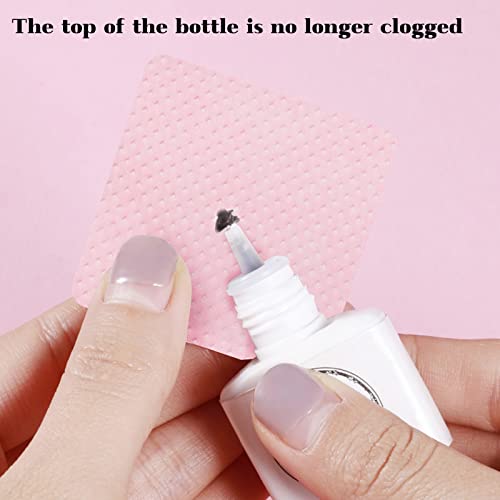 600 Piezas Toallitas Celulosa para Uñas sin Pelusa Almohadilla Quitaesmalte, de Algodón para Limpiar el Pegamento Esmalte (Rosado) - imagen 6